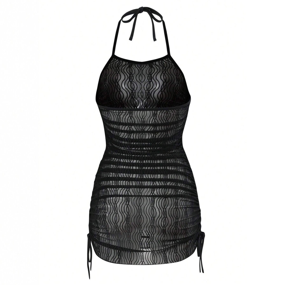 Damen Strandkleid mit eleganter Wellenstruktur R&B