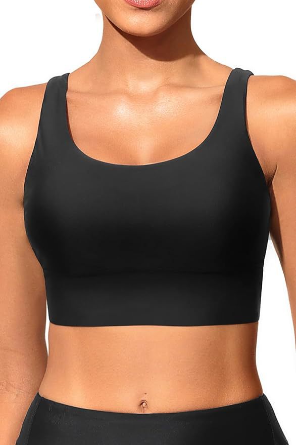 Damen sportlicher Crop-Top mit klassischen Streifen R&B
