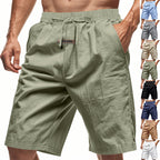 Herren lässige Strandshorts mit elastischem Bund und verstellbarem Kordelzug R&B