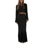 Damen elegantes Spitzenkleid mit langem Rock und lockerer Passform R&B