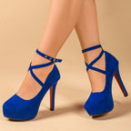 Damen High-Heels mit raffiniertem Riemendesign und geschwungenem Absatz R&B