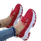 Damen Modische Sneaker mit atmungsaktiver Oberflächenstruktur und rutschfester Sohle
