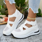 Damen Bequeme und atmungsaktive Sneakers mit Klettverschluss