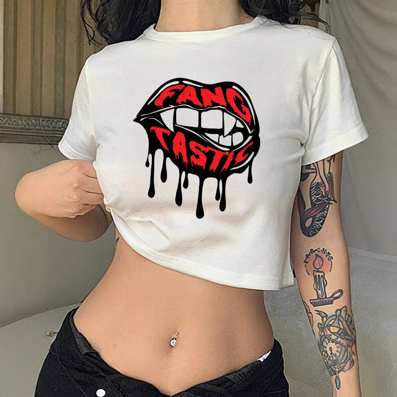 Damen Crop-T-Shirt mit sportlichem Los Angeles Design R&B