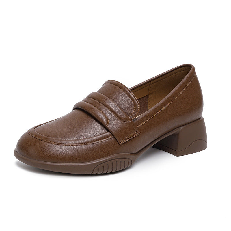 Damen Elegante Mokassins mit modischem Design und komfortablem Blockabsatz R&B