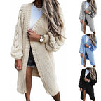 Damen Strickcardigan mit voluminösen Ärmeln R&B