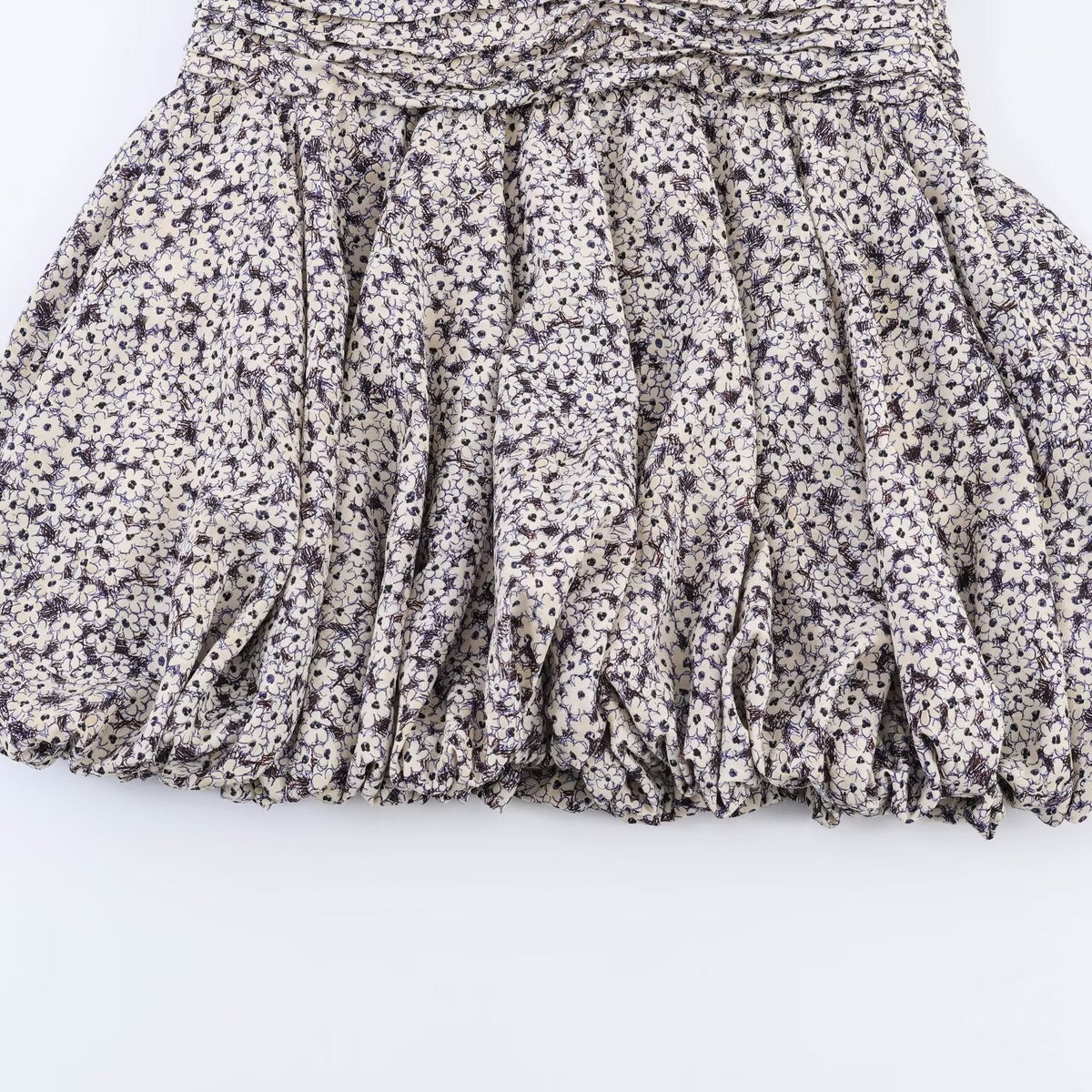 Damen Blumenkleid mit raffinierten Volants und elastischem Taillenbund R&B