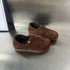 Damen Komfortable Clogs aus hochwertigem Wildleder mit kuscheligem Innenfutter R&B