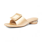Damen Sandalen mit dekorativen Schnallen und funkelndem Absatz R&B