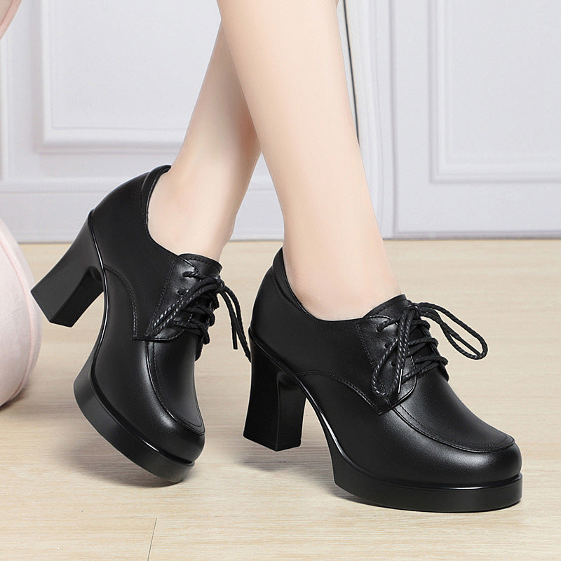 Damen Elegante Schnürpumps mit hohem Absatz