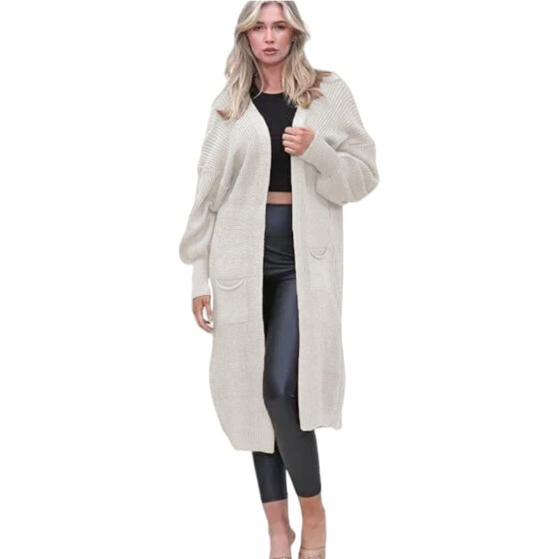Damen Großer Strickcardigan mit weichem Material und praktischen Taschen R&B