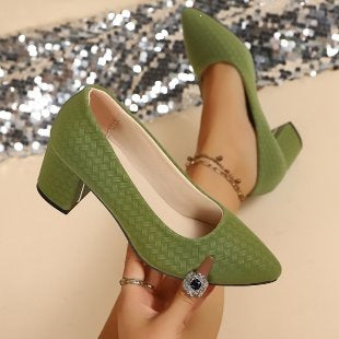 Damen Stilvolle Blockabsatz-Pumps R&B