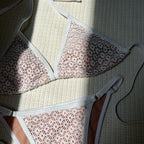 Damen Triangel-Bikini mit filigranem Spitzenmuster R&B