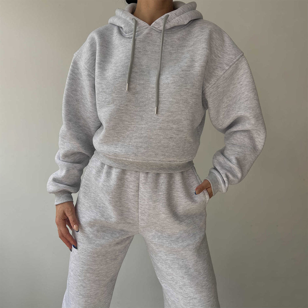 Damen modisches und lässiges Hoodie-Set mit weitem Schnitt R&B