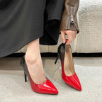 Damen elegante Spitzen-High Heels mit funkelndem Effekt