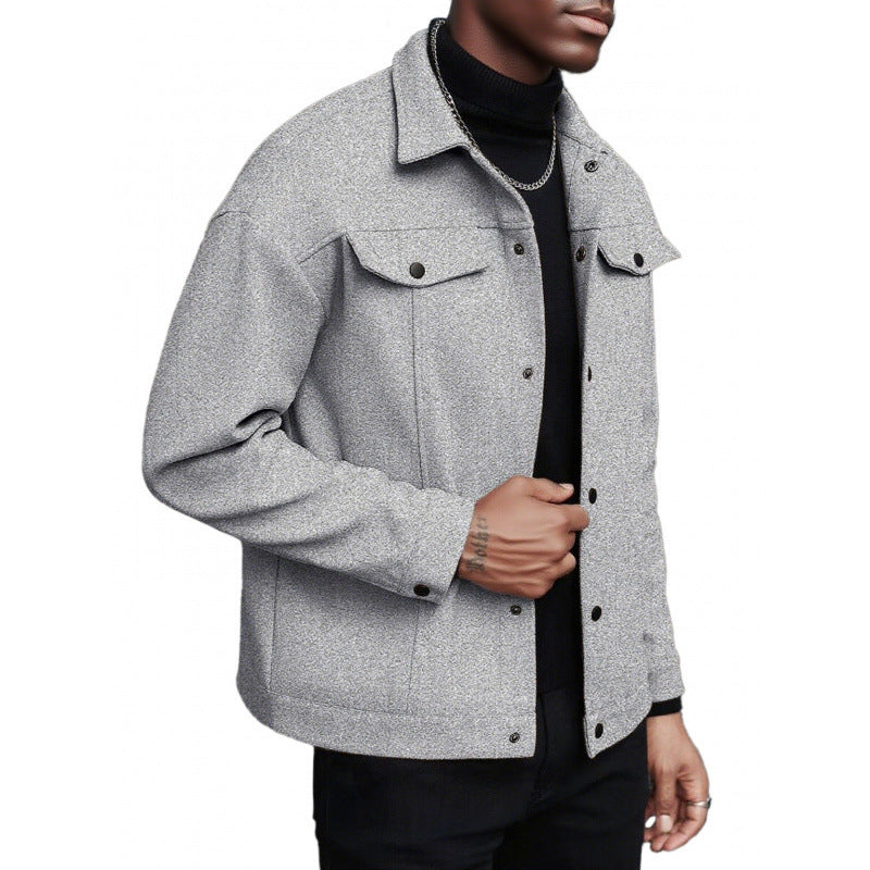 Herren weiche und modische Overshirtjacke R&B