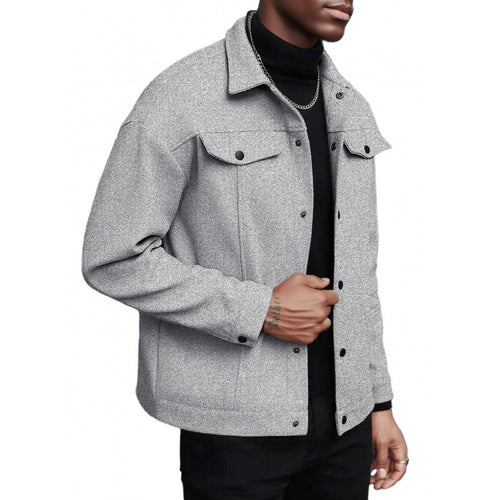 Herren weiche und modische Overshirtjacke R&B