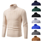 Herren Rollkragenpullover mit strukturiertem Zopfdesign