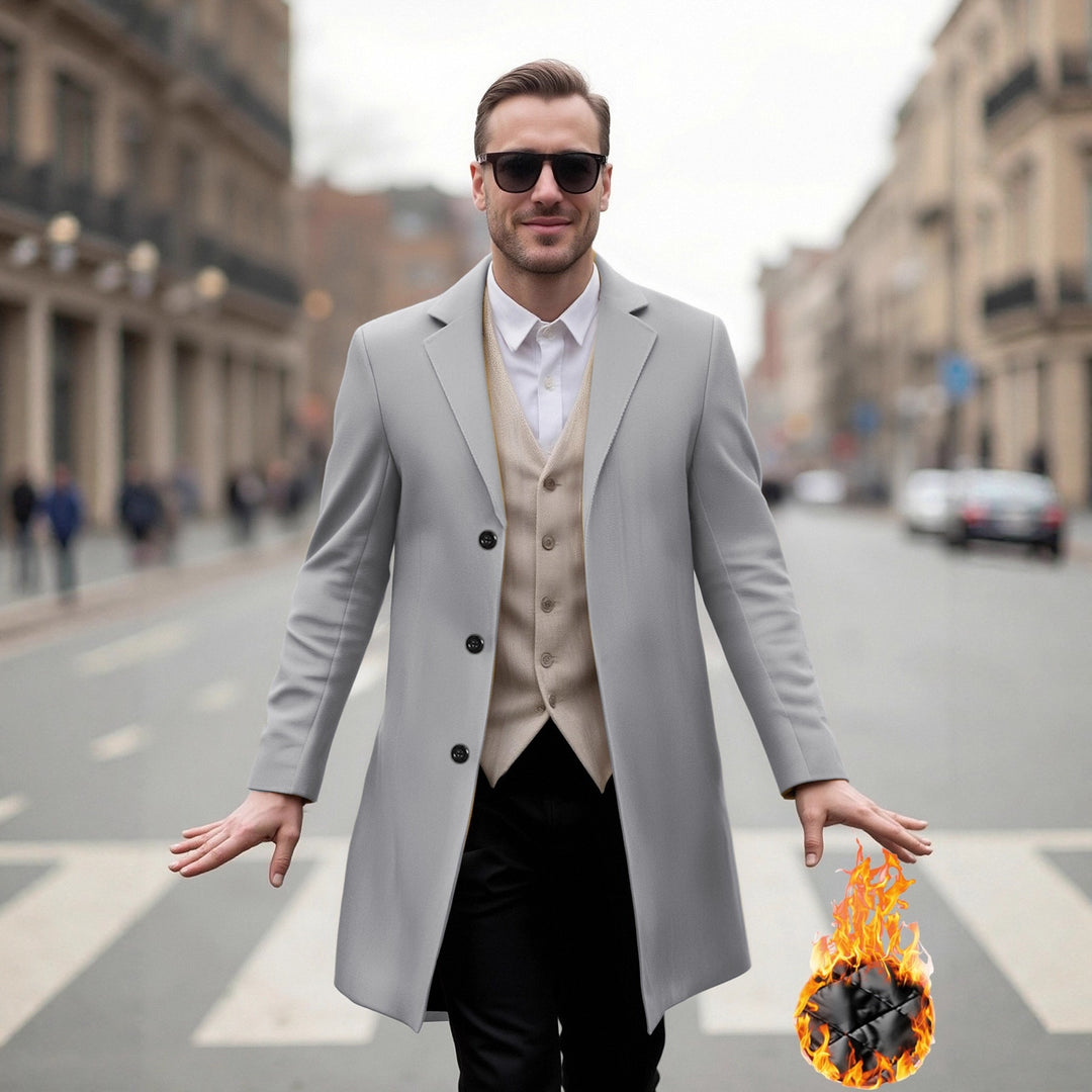 Herren eleganter Langmantel mit modernem Schnitt und optimalem Tragekomfort R&B