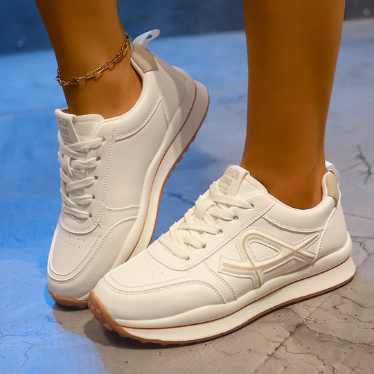 Damen nan leichte City-Sneaker mit erhöhtem Profil, stoßdämpfender EVA-Zwischensohle und rutschfester Gummilaufsohle R&B