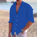 Herren Sommerliche Leinenhemd R&B