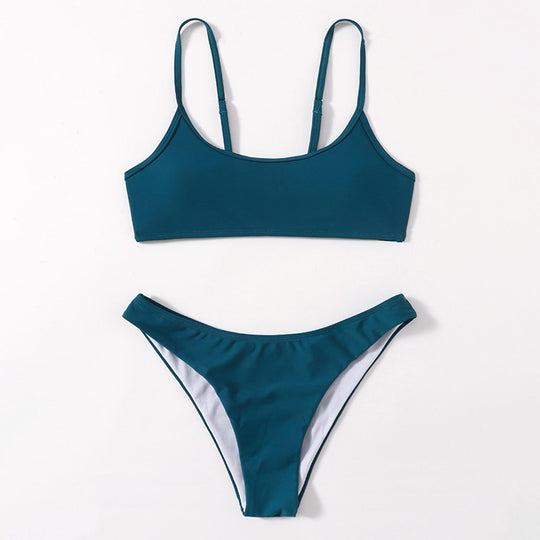 Damen Bikini-Set mit modischen dünnen Trägern und hohem Beinausschnitt R&B