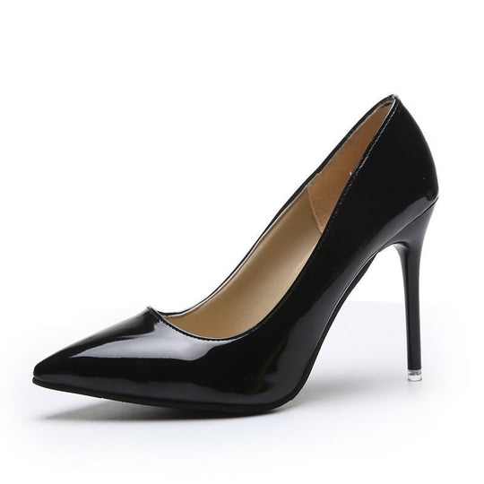 Damen elegante High Heels mit spitzem Zehenbereich und glanzvollem Finish R&B