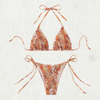 Damen Triangel-Bikini mit trendigem Rüschendesign