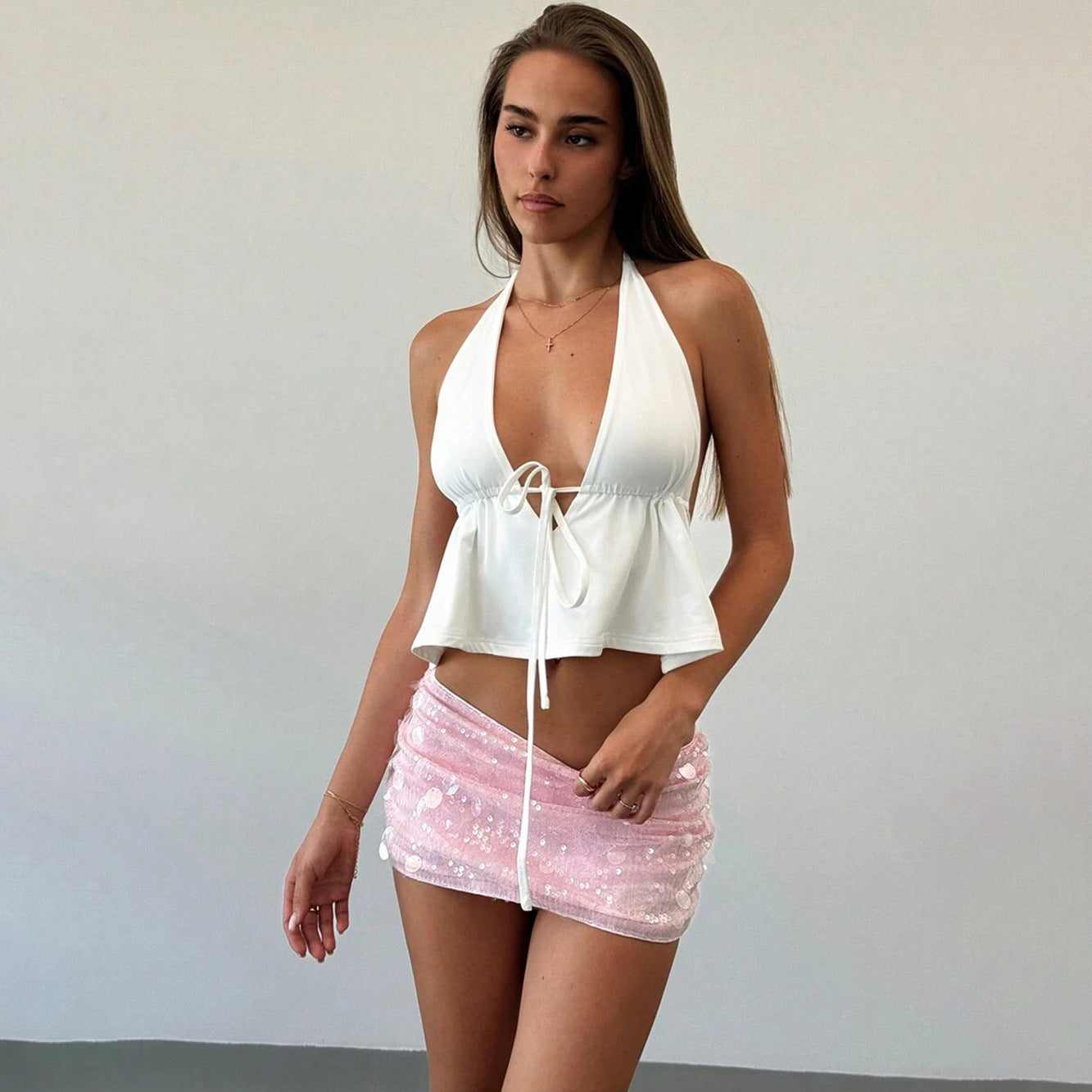 Damen trendy und fließendes Bikini-Oberteil R&B