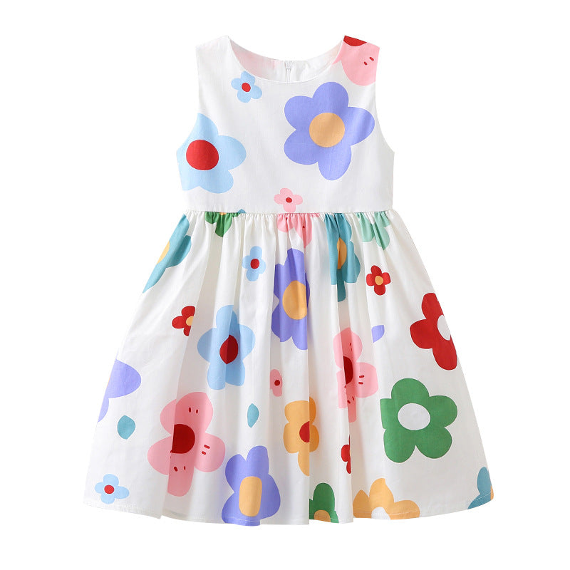 Mädchen Sommerkleid mit buntem Blumenmuster R&B