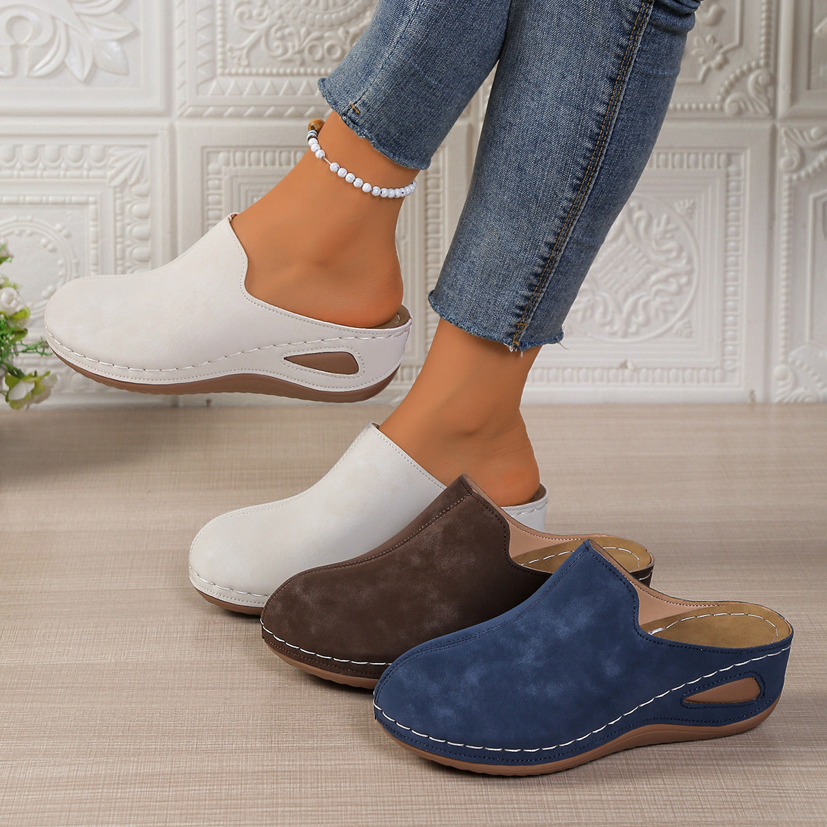 Damen Bequeme Clogs mit ergonomischem Design und atmungsaktiver Sohle R&B