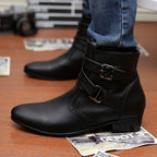 Damen modische Stiefeletten mit elegante Schnallen und strapazierfähigem Obermaterial