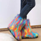 Damen Winterstiefel mit kuscheligem Kunstfell-Futter und rutschfester Sohle R&B