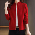 Damen Strickjacke mit hohem Kragen R&B