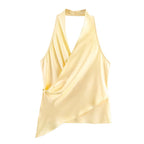 Damen Wickelbluse mit V-Ausschnitt R&B