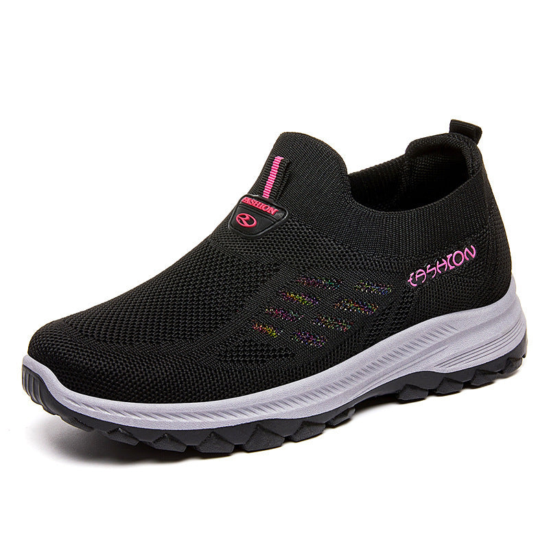 Damen Sportliche Strick-Sneaker mit rutschfester Sohle R&B
