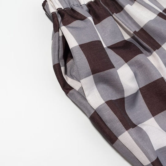 Damen weite Karottenhose mit elastischem Bund R&B