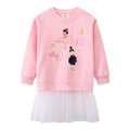 Mädchen Sweatshirt mit Tüllrock und bunten Ballerina-Applikationen R&B