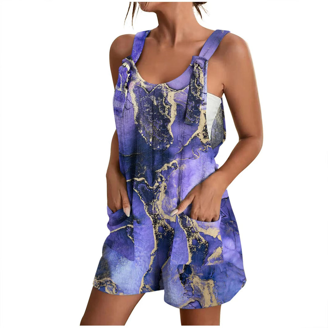 Damen lässiger Overall mit floralem Design und praktischen Taschen R&B