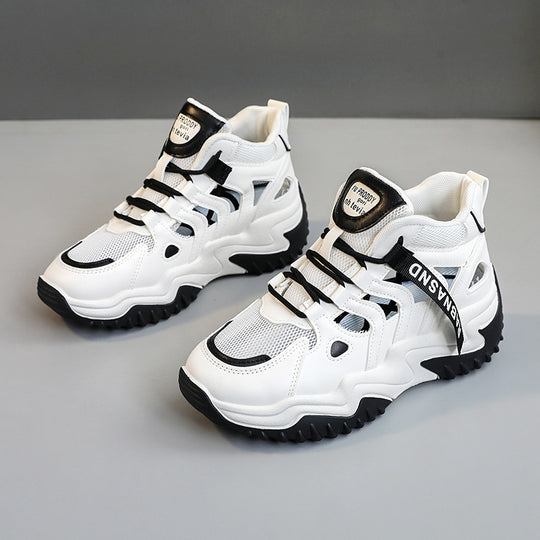 Damen Sportliche High-Top Sneakers mit atmungsaktiver Mesh-Konstruktion und dämpfender Sohle R&B
