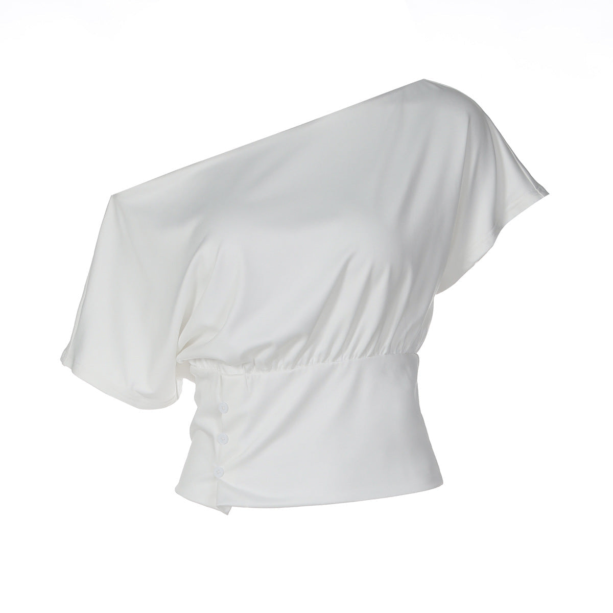 Damen Asymmetrisches Blusenshirt mit raffinierten Drapierungen R&B