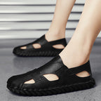 Damen luftige Leder Sandalen R&B