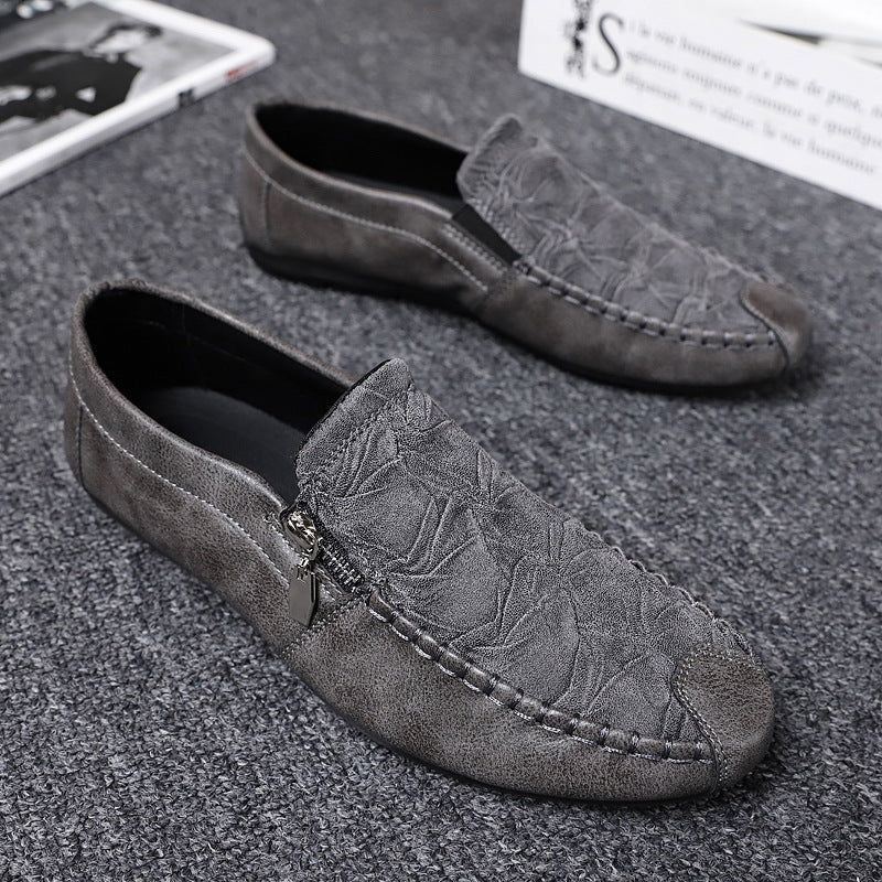 Herren Mokassins mit elegantem Reißverschluss und weichem Leder R&B