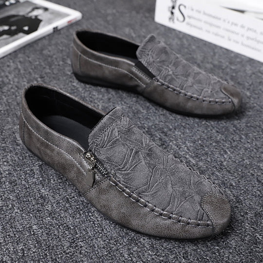 Herren Mokassins mit elegantem Reißverschluss und weichem Leder R&B