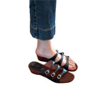 Damen Elegante Riemchen-Sandalen mit dekorativen Schnallen R&B