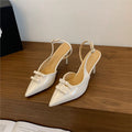 Damen elegante Slingback-Pumps mit Schleifenverzierung R&B