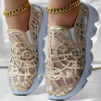 Damen Atmungsaktive und modische Slip-On Sneakers