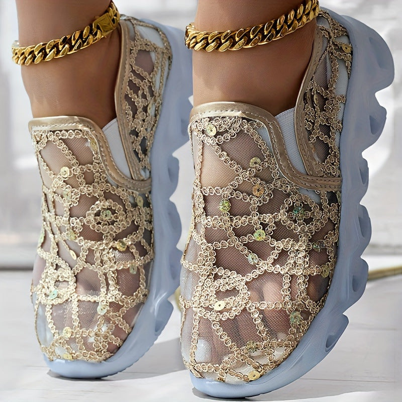 Damen Atmungsaktive und modische Slip-On Sneakers