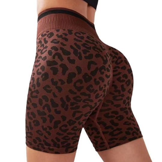 Damen Sportliche Radlerhosen mit innovativem Leopardenmuster R&B