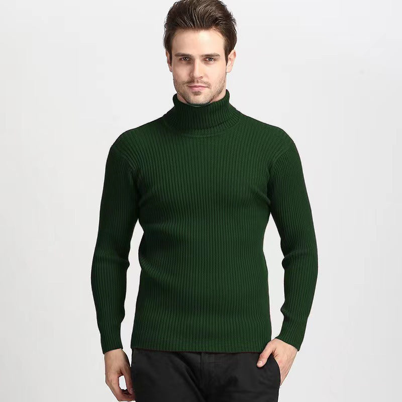 Herren Rollkragenpullover aus feinem Rippstrick R&B